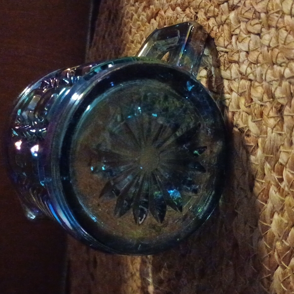 Blue Carnial Rainbow Glass Creamer Cup - Picture 3 of 5